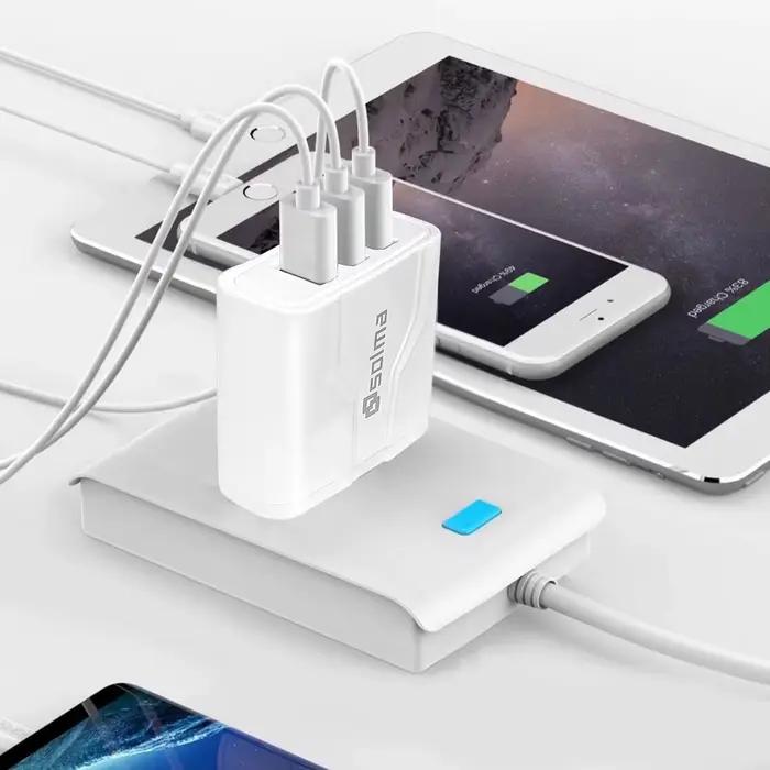 Chargeur de voyage USB à 3 Ports, Standard britannique, Charge murale pour iPhone 13 12, Samsung, Xi