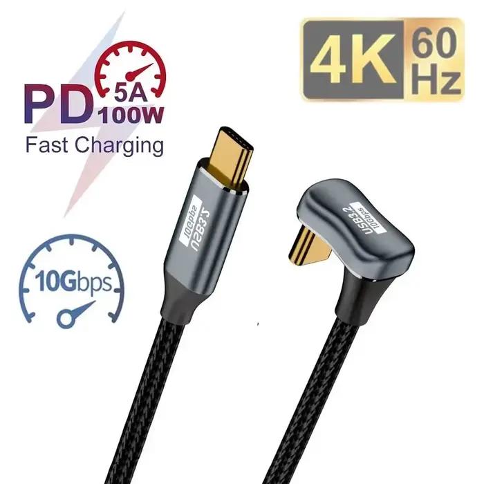 Câble USB3.2 en forme de U 10Gbps Type C à Type C ThunderBolt 3 PD100W 5A USB-C pour iPhone 15 Pro M