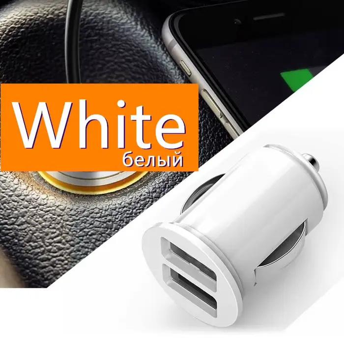 Mini chargeur de voiture double USB, Charge rapide 3.0 4.0, pour iPhone Samsung Xiaomi mi8 QC3.0, Ch