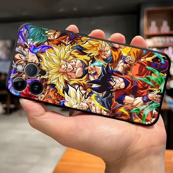 Dragon Ball Goku végéta étui pour iPhone 17Air XR 15 16 14 Plus 13 12 11 17 Pro Max XS Max 7 8 noir 
