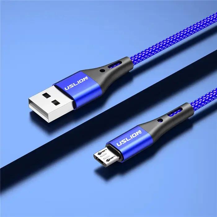 USLION 3A câble Micro USB charge rapide pour Samsung Xiaomi Huawei Realme OPPO Android téléphone por