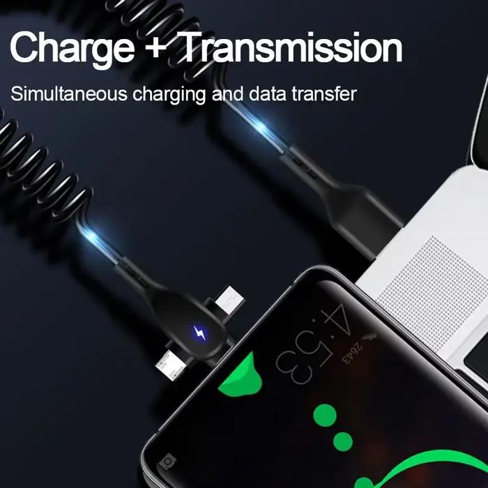 Câble de charge USB à ressort télescopique