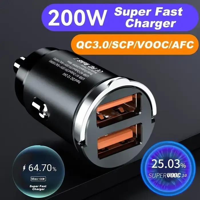 Chargeur de voiture mini 100W/200W QC3.0 PD 12-24V