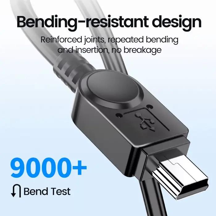 Câble USB Mini, câble de charge rapide USB vers Mini USB