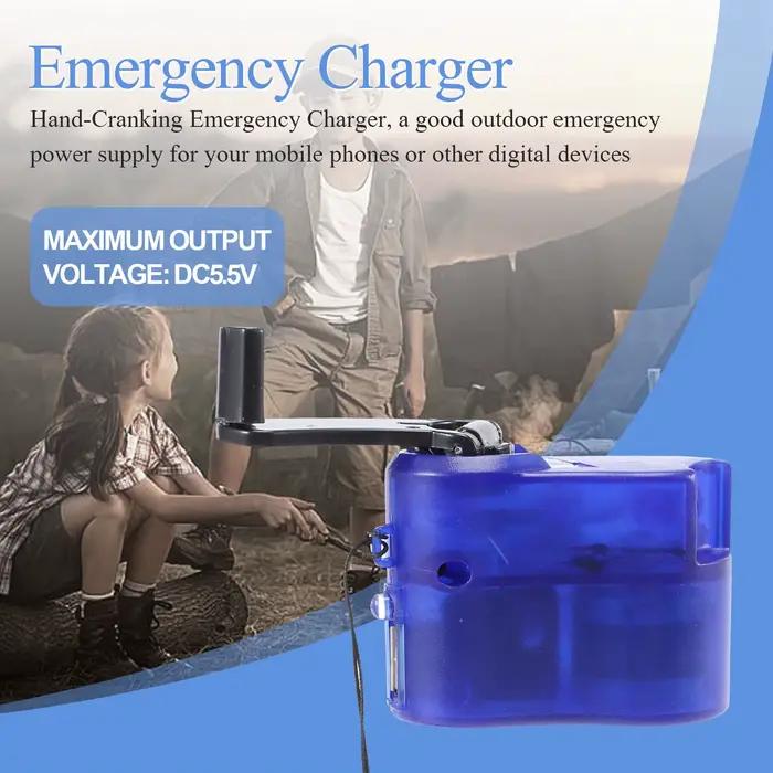 Excellent! Dynamo à manivelle d'urgence USB pour chargeur universel