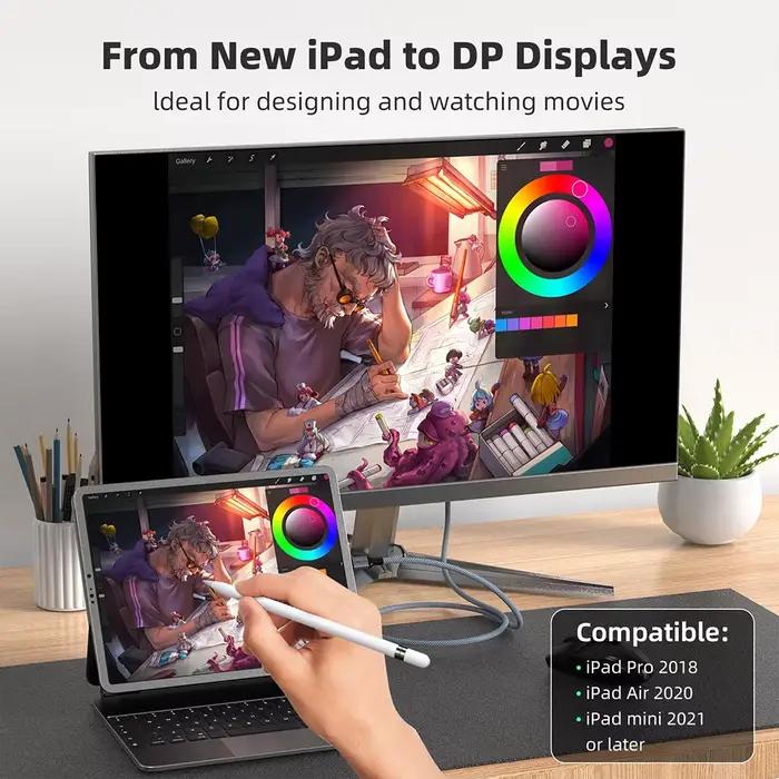 C à ug 1.4 Câble USB-C vers DisplayPort 1.4 8K60Hz