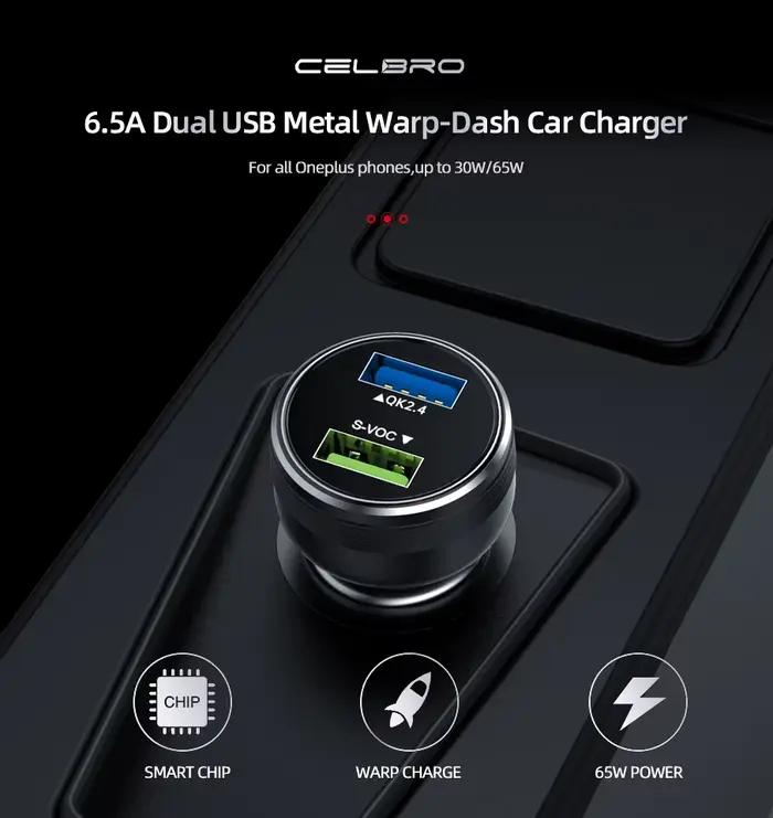 Chargeur de voiture pour Oneplus 9R 10 Pro Nord CE 2 5G 8 7t Pro Warp