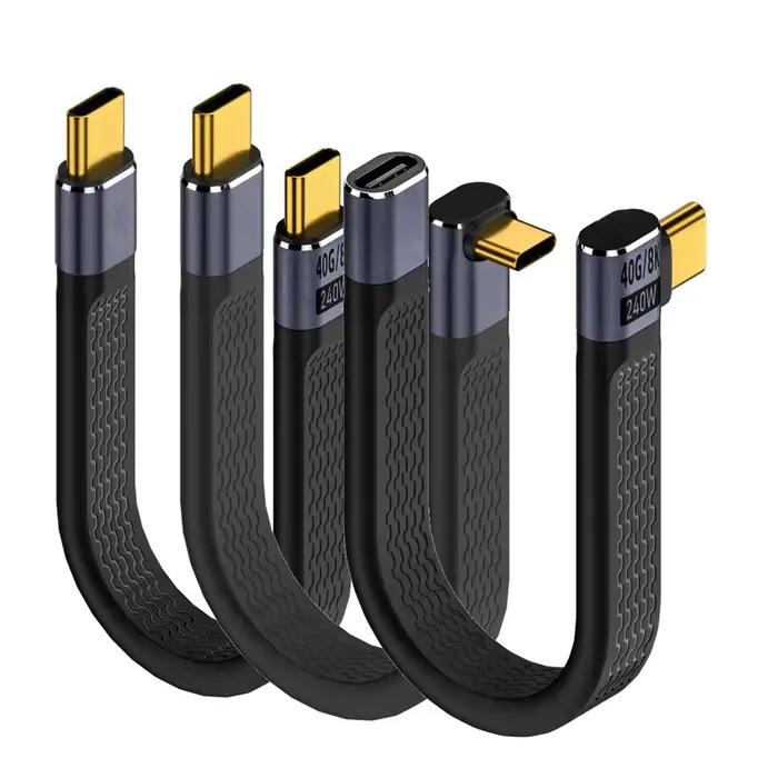 Câble coudé USB 4.0 Gen3 40Gbps FPC PD 240W 5A