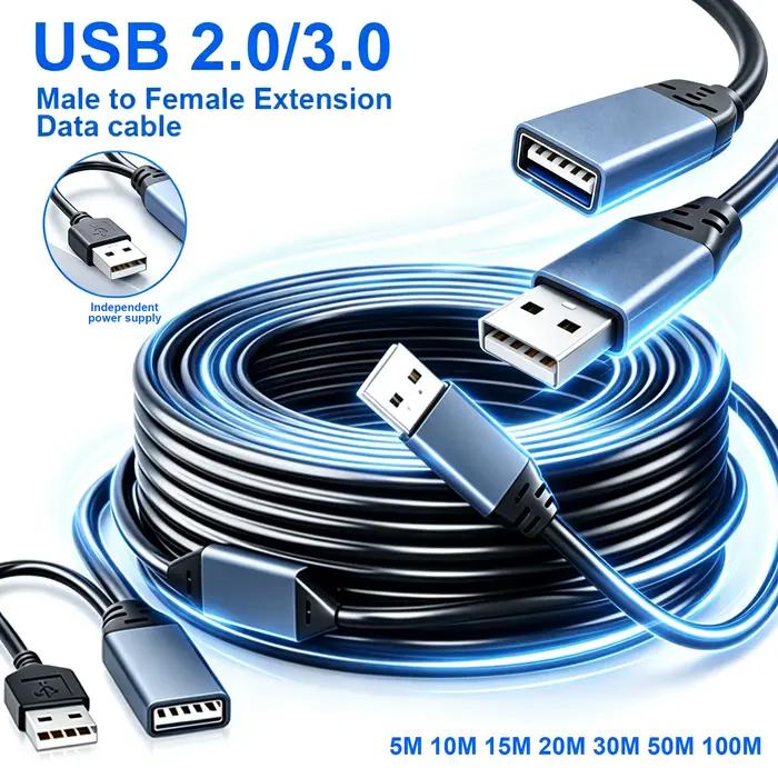 Câble de données USB 2.0 3.0 mâle vers femelle