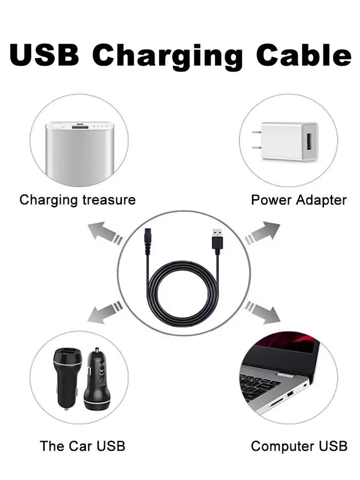 Chargeur USB pour rasoir Philips Norelco S5880/81 S7887/82 X5006/85 S7885/85 S7886/84 QP2724/90 QP2834/70