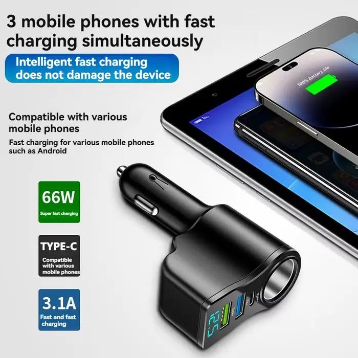 Nouveau chargeur de voiture à affichage numérique