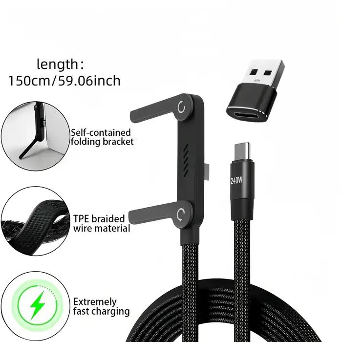 Câble de charge pliable avec support intégré