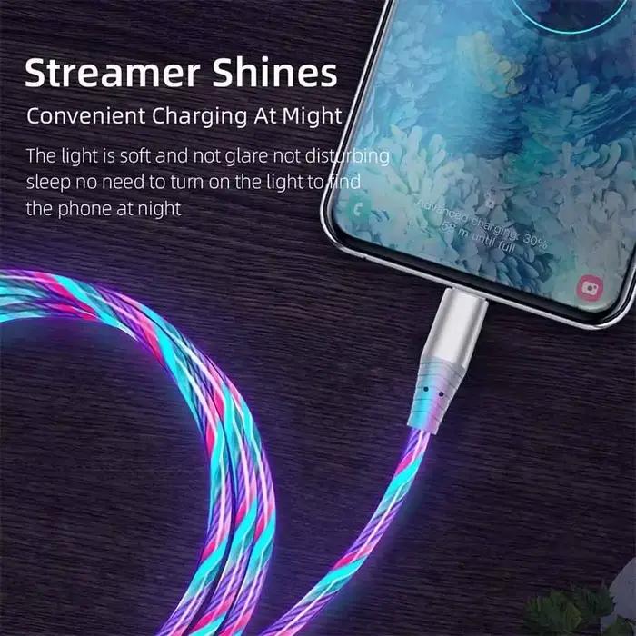 Cordon de données de charge rapide flux lumineux USB Type C câble 5A