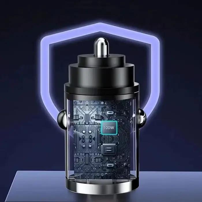 Mini chargeur de voiture USB 100W Type C QC3.0 PD