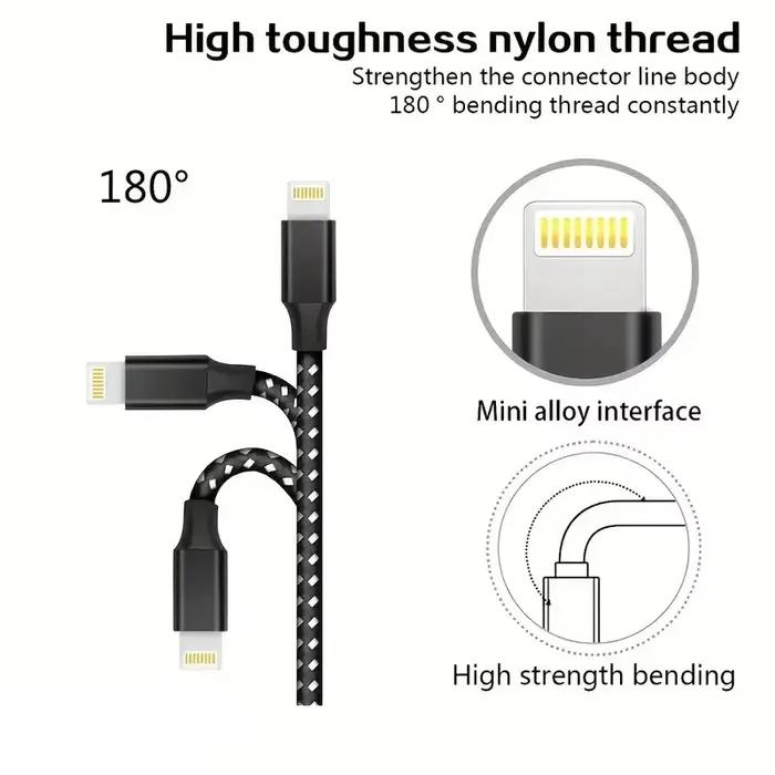 Câble USB A vers Lightning 1M 2M 3M pour iPhone 14 13 12 11 X XR Pro Max