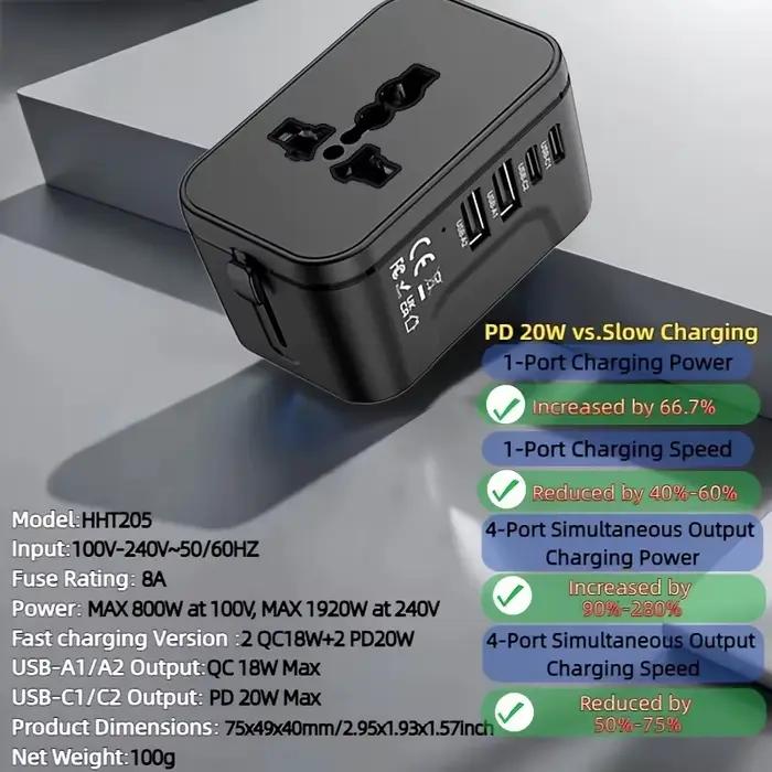Chargeur de voyage 5 en 1