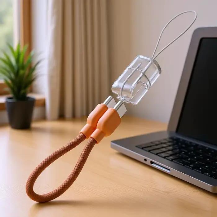 Câble court USB-C vers USB-C avec lanière