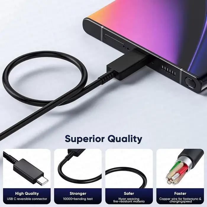 SAMSUNG D'origine 5A 45W Type C Câble De Charge Rapide