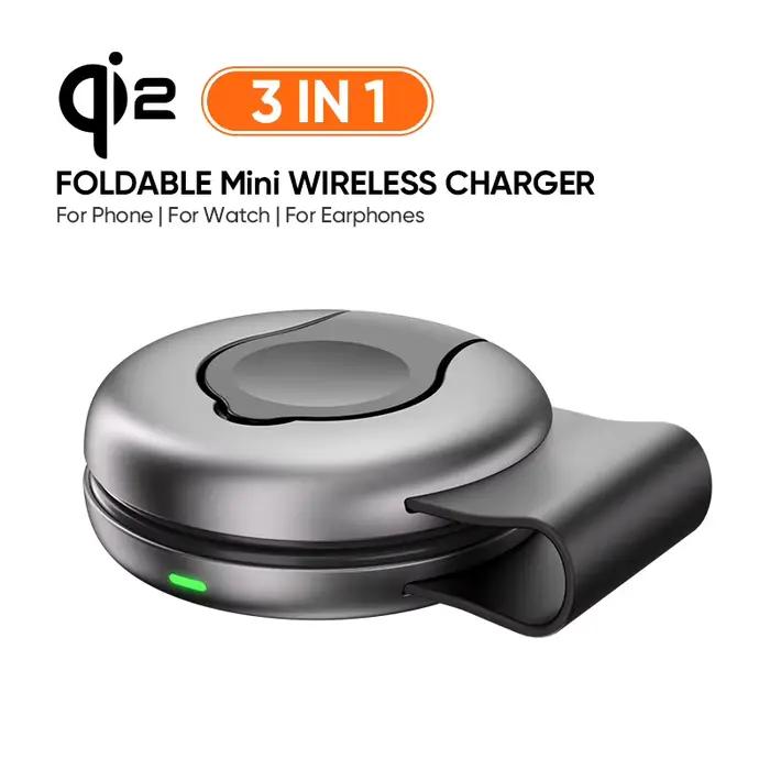 Chargeur sans fil pliable 3 en 1 Qi2 15W