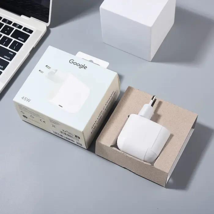 Chargeur Pixelbook EU 45W rapide et fiable pour Pixel 9 Pro XL Fold 9 8 7 6 5 Pro compatibilité internationale