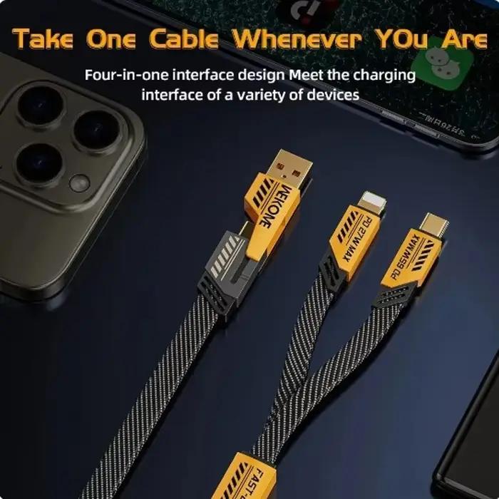 WEKOME Câble de données multifonction quatre en un adapté au charger de divers modèles de téléphones portables