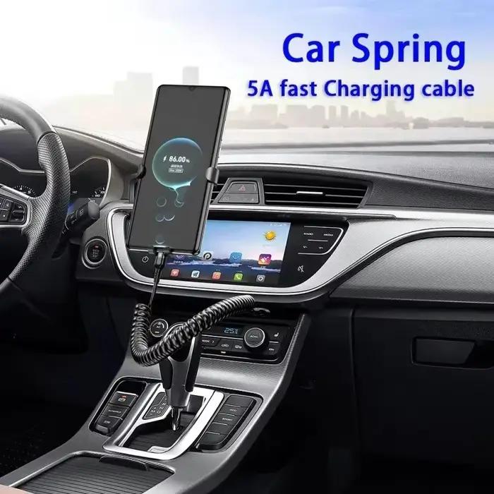 Câble de chargeur de voiture rétractable 66W 5A USB Type C vers C