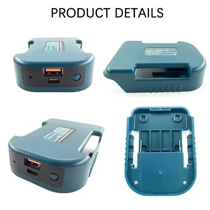 Pour Makita 18V avec USB avec support de batterie type-c