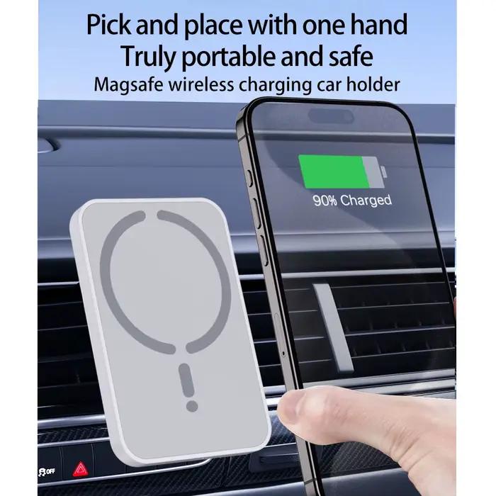 Support de téléphone magnétique sans fil pour voiture