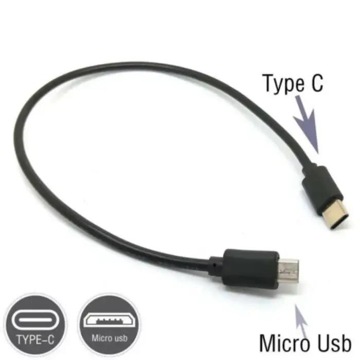 Câble adaptateur USB Type C vers Micro USB charge rapide OTG pour Samsung MacBook PS4 mâle à mâle données transfert efficace