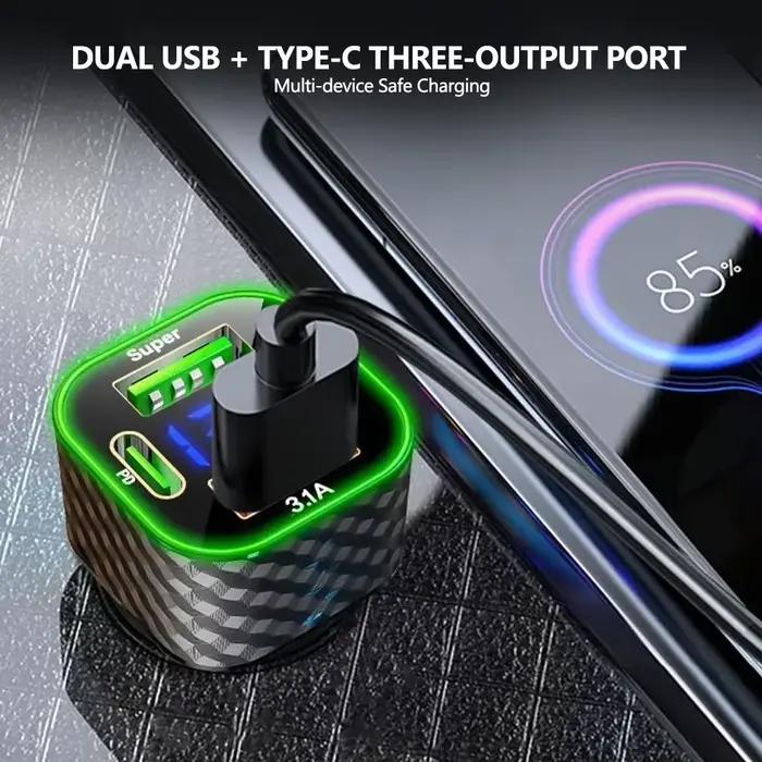 Chargeur de téléphone de voiture 4 en 1