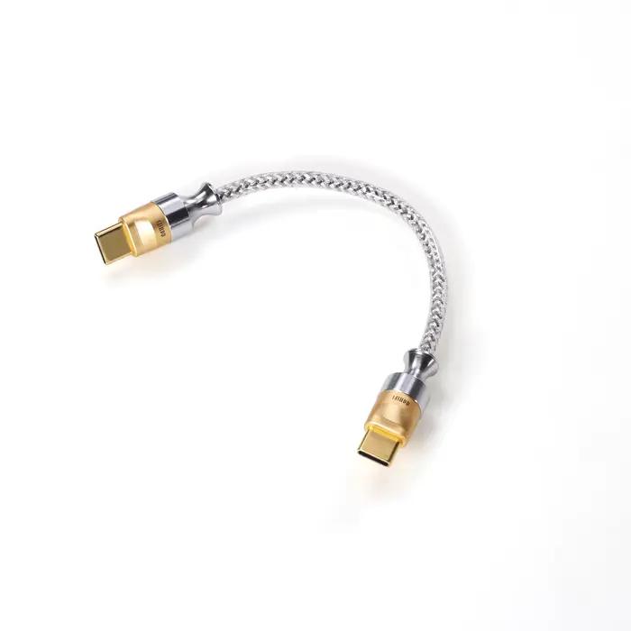 DD ddHiFi TC07S Nyx Series Silver TypeC HiFi Audiophile USB OTG Câble avec Litz plaqué argent sur blindage LCOFC (10 cm/ 50 cm)