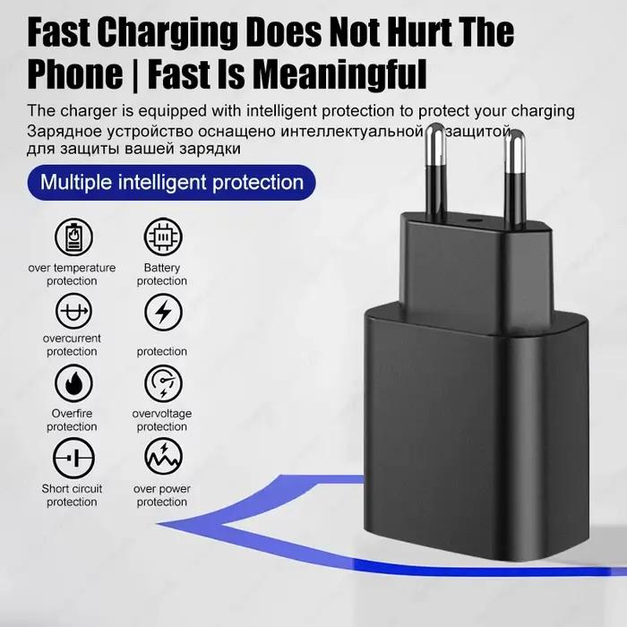 Chargeur rapide PD 45W pour Samsung Galaxy S24 S23 S22 S25 Ultra A54 A15 A35 A55 5G USB Type C Câble recharge rapide