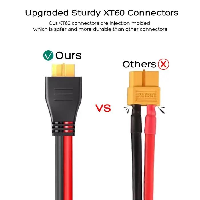 Câble adaptateur panneau solaire 12awg vers XT60 5m/3m pour générateur