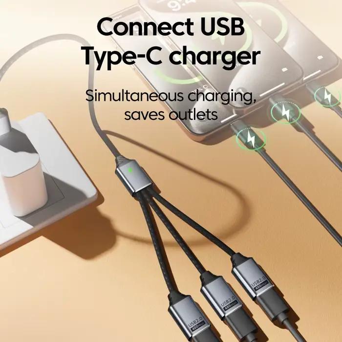 Répartiteur de câble USB à 3 ports