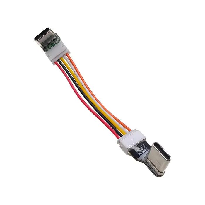 Câble type-C mâle à femelle et mâle à mâle de 28AWG argenté avec certification CE pour connectivité rapide et sûre pour bureau et maison