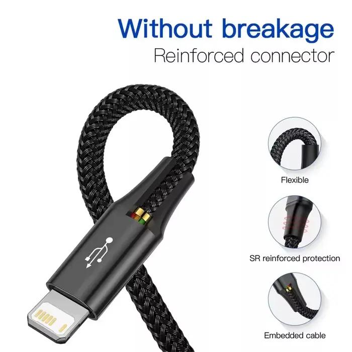 Baseus – câble USB Micro et Type C 3 en 1 pour recharge