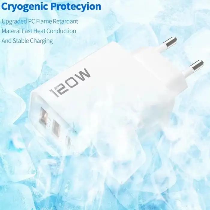 120W 4 ports USB Type C chargeur câble de données de charge rapide adaptateur