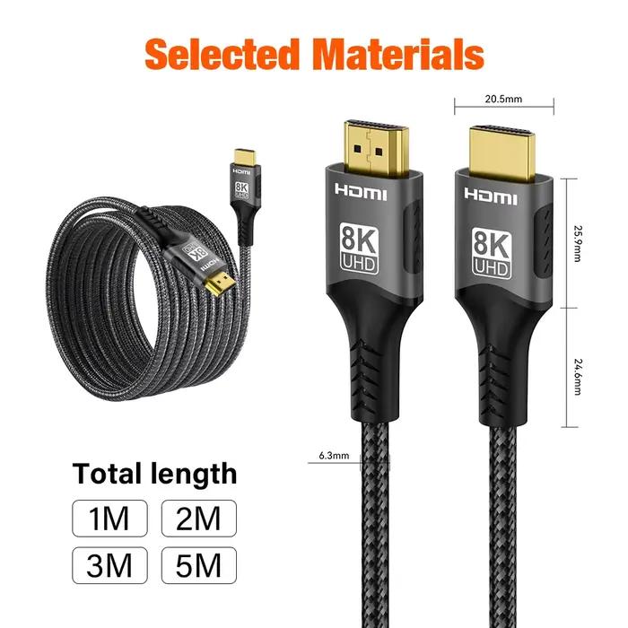Câble compatible HDMI 2.1 8K @ 60Hz