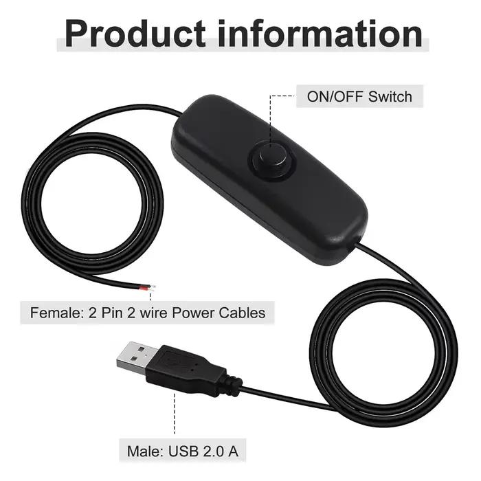 Câble d'extension USB 5V avec interrupteur