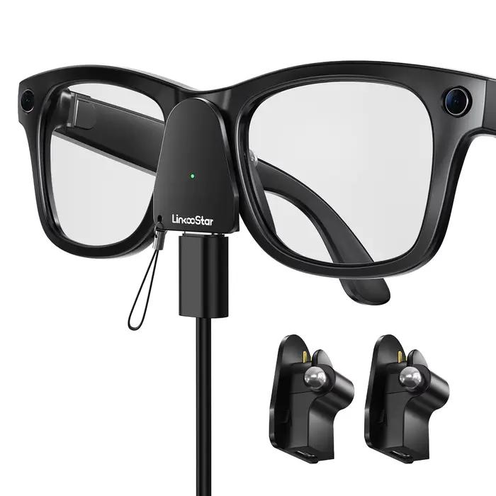 Adaptateur de chargeur USB-C pour Ray-Ban Meta Gen1&2 Wayfarer/Skyler/Headliner