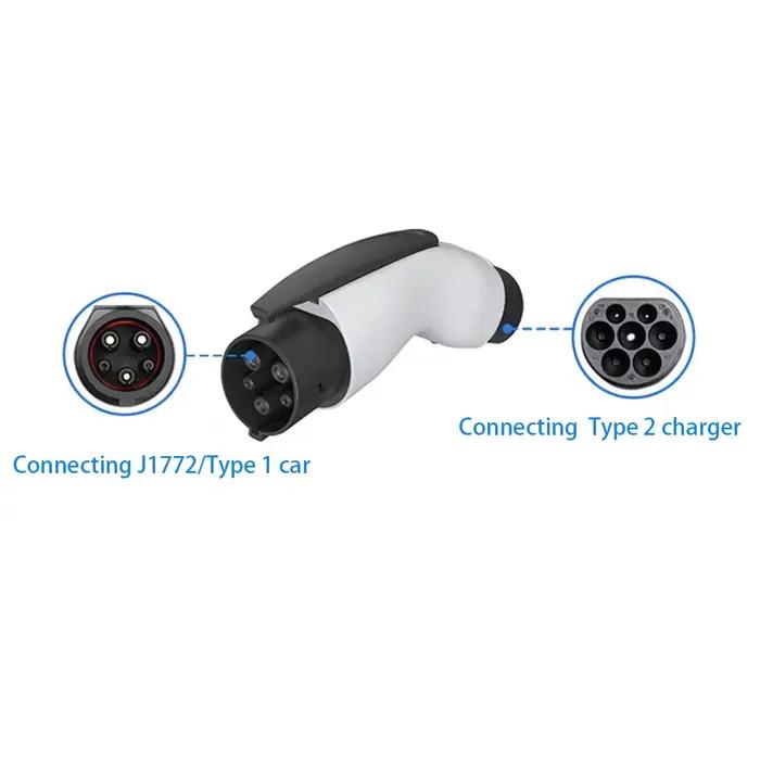WUFEN Type2 à Type1 EV chargeur adaptateur 32A 7KW MAX Compatible