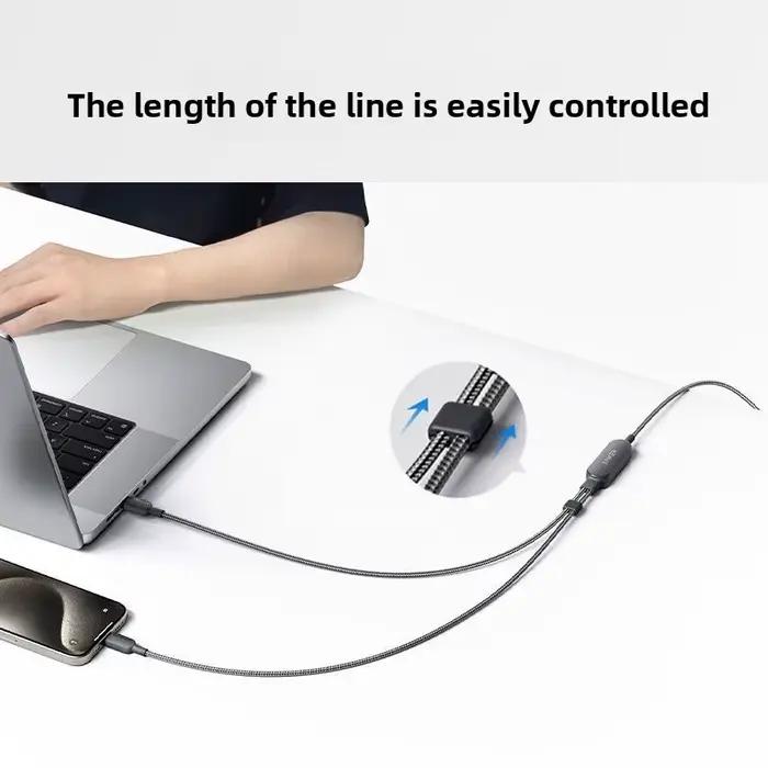 ANKER un à deux en un double Type C Multi Compatible tressé 140 W