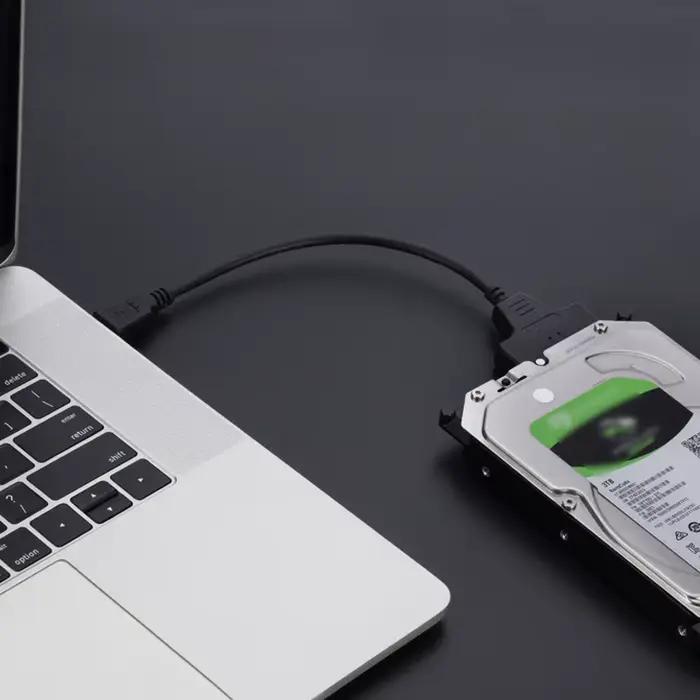 Câble adaptateur SATA vers USB 3.0 / 2.0 / Type-C pour disque dur HDD/SSD de 2,5 pouces, prend en charge le transfert de données et l'extension du stockage