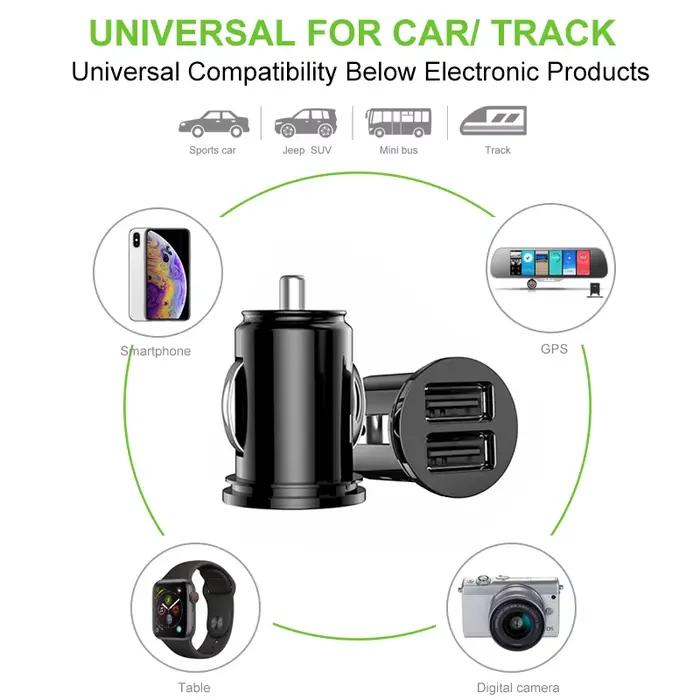 Mini chargeur de voiture double USB charge rapide 3.0 4.0 pour iPhone Samsung Xiaomi Xiaomi mi8 QC3.0 recharger rapidement dans la voiture occasions spéciales