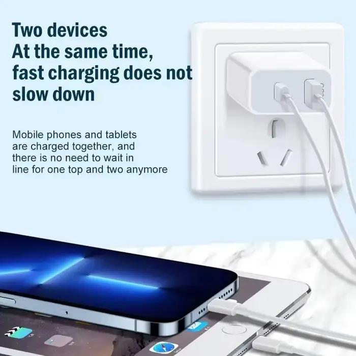 Chargeur rapide USB A + C EU 25W PD