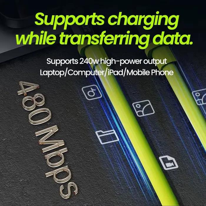 Câble USB 240W pour téléphone portable