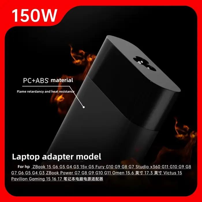 Adaptateur secteur pour ordinateur portable 150W 19.5V 7.7A 4.5*3.0MM AC pour HP Zbook/Studio G3 G4 G5 G6 OMEN 15 17 Pavilion Gaming 15 17