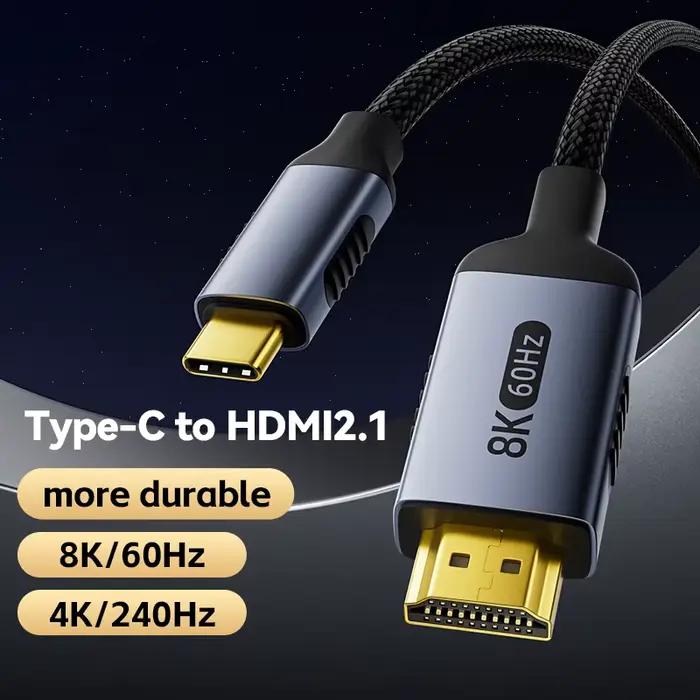 Câble USB C vers HDMI 8K @ 60Hz 4K @ 120Hz câbles de Type C