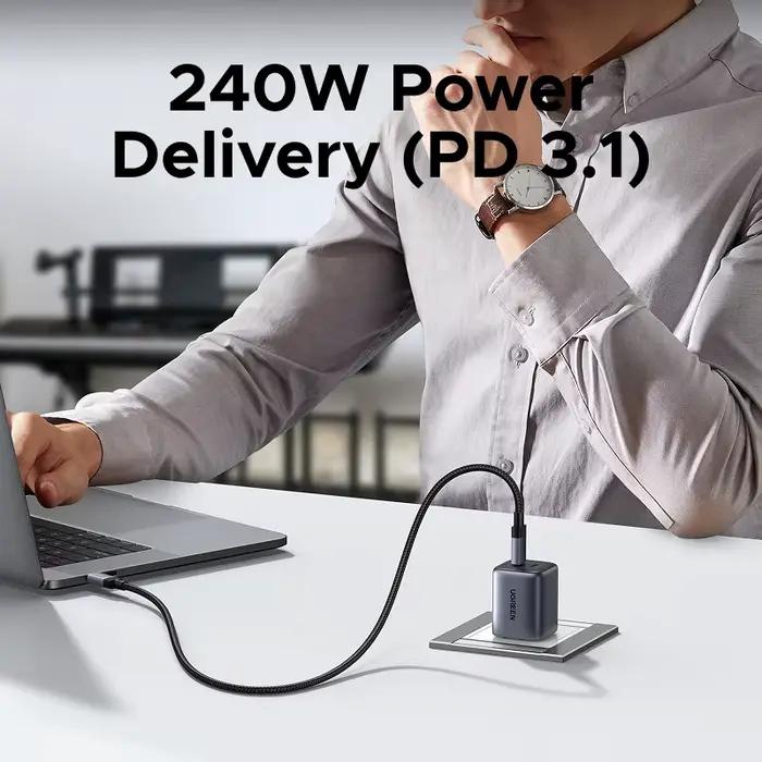 Câble USB4 USB C vers USB C UGREEN 40 Gbps 8K 240W PD3.1 Charge rapide Type C