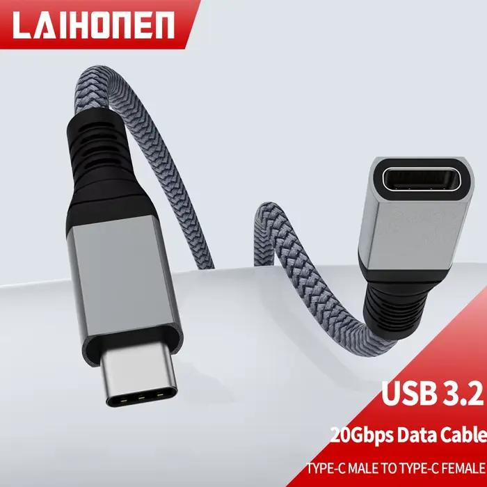 Câble d'extension USB C Audio/vidéo 4K @ 60HZ type-c mâle à femelle
